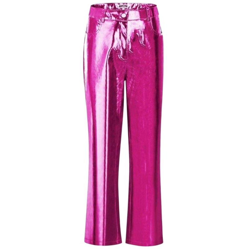 AmyLynn Womens/Ladies Lupe Metallic Pants / Purple